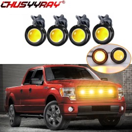 CHUSYYRAY 4x TRD Pro Raptor Style LED Amber Lens Grille Lights For Toyota Tacoma 2016-2021