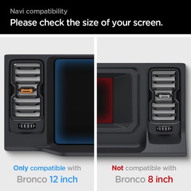 Spigen Tempered Glass Screen Protector [GlasTR Slim] designed for Ford Bronco (2021/2022/2023/2024) 12 inch Dashboard Touchscreen - Matte/Anti Finger Print