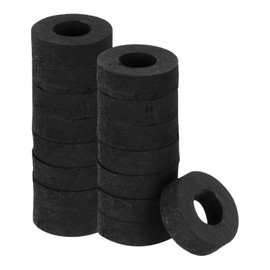 sourcing map 36pcs Rubber Spacers, 3/4'' OD x 3/8'' ID x 1/4'' Thickness, Round Anti Vibration Spacer Bushings, Black Flat Rubber Washers, Vibration Damping Pads for Home and Car Accessories