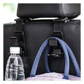 NYTKL 2 PCS Car Seat Headrest Hook, Strong Vehicle Headrest Hook Backseat Hanging Storage Holder, Auto Backseat Hanger Storage Organizer for Handbags Coats Purses Grocery Bags