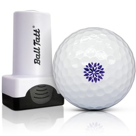 Ball Tatt - Flower Burst Golf Ball Stamp, Golf Ball Stamper, Self-Inking Golf Ball Stamp Markers, Reusable Golf Ball Marking Tool to Identify Golf Balls, Golfer Gift Golfing Accessories