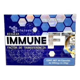 ImmuneFT Factor de Transferencia 60 Cápsulas Biogear, Paquete de 3 Cajas