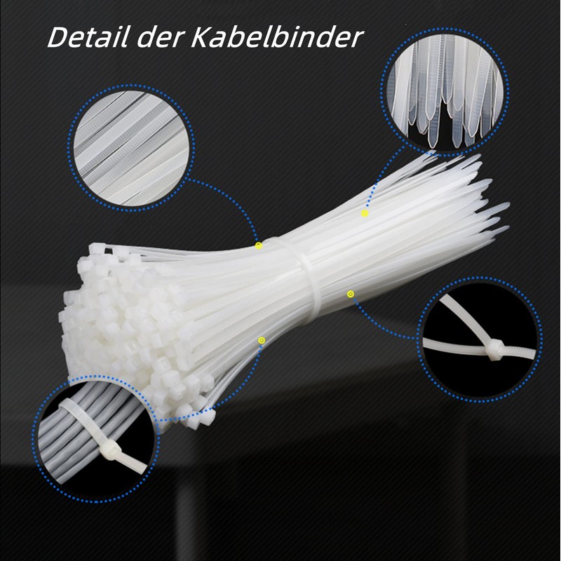 Cable Ties White 100 mm x 2.5 mm Tensile Strength: