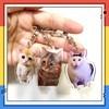 FXiaoy Kawaii Cat Acrylic Keychain Set - 8pcs Charming Anime