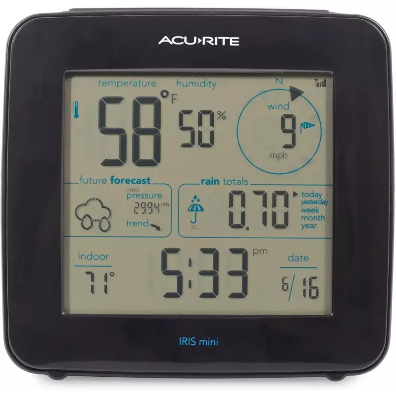 AcuRite 온도 습도 풍속 풍향 과거 강우량 합계 초국소 예보를