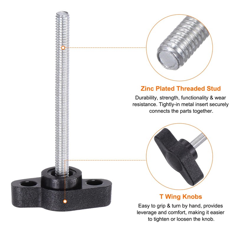 QUARKZMAN Pack of 20 Thumb Screws with T Wing Knobs,