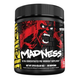 Mutant Madness Pre Entreno Sabor Ponche Frutas Porciones