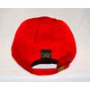 Damier Langevinè® Designer Trendy Distressed Fire Red Baseball Cap Lion