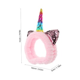 FOMIYES Unicorn Spa Headband for Women Elastic Face Washing Hairband Soft Fleece Makeup Accessory Cute and Comfortable Design for Skincare and Daily Use
