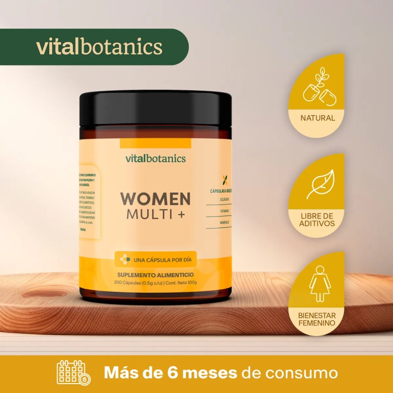 Multivitaminico Mujer Con Colageno 200 Caps | Vitalbotanics