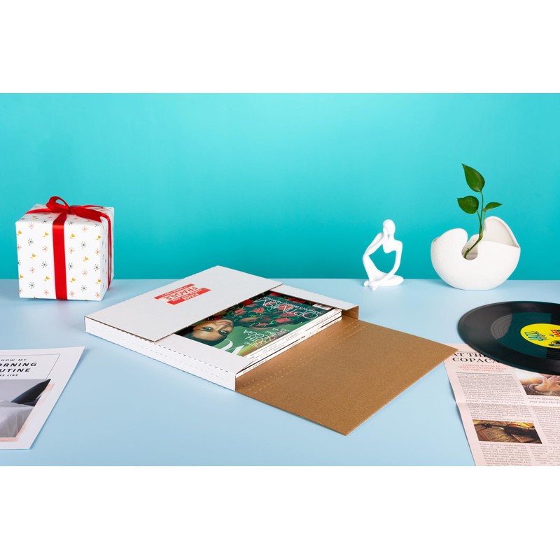Kayritonz Vinyl Record Shipping Boxes, 12.8"L x 12.8"W x 1"D