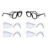 Poggapp 4 Pairs Eye Glasses Side Clear Side Shield for
