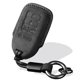 XMZAIMY Key Case for Honda Key Fob Cover with Keychain Fit for Honda Accord sport Civic Si CRV HRV EXL Clarity Insight Passport Pilot Smart Keys Case Protector Suede black