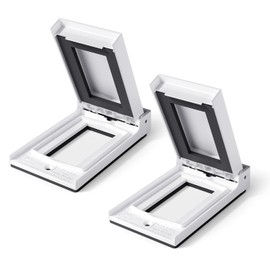 ELEGRP Vertical Outdoor Cover for Decotative Receptacles, Weatherproof Wall Plate, Outdoor Electrical Outlet Cover, Standard Size 1-Gang 4.85” x 2.82”, Thermoplastic, 2 Pack, White