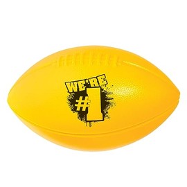 Anderson's Yellow and Black We're Number One Football Sport Balls, Set of 50, School Spirit, Game Day, Novelty Items