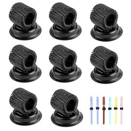 BTSKY 8 Pack Stainless Steel Magnetic Pen Holder Clips- Magnetic Pen Clip Holder Fit Any Size Pens Magnetic Push pins for Refrigerator Whiteboard Erase Board and Bulletion Board Map Black
