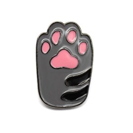 Patch Nation Cat Paws Metal Button Badge Pin Pins Cosplay Brooch (Grey)