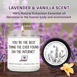 Funny Anniversary Birthday Candle Gifts for Men Women, You are The Best Thing I Found on The Internet Candle, Romantic Wedding Gift for Her Him Best Friend Wife Husband Girlfriend Boyfriend-24