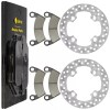 Caltric 2 Front Brake Disc Rotor And Pads for Polaris