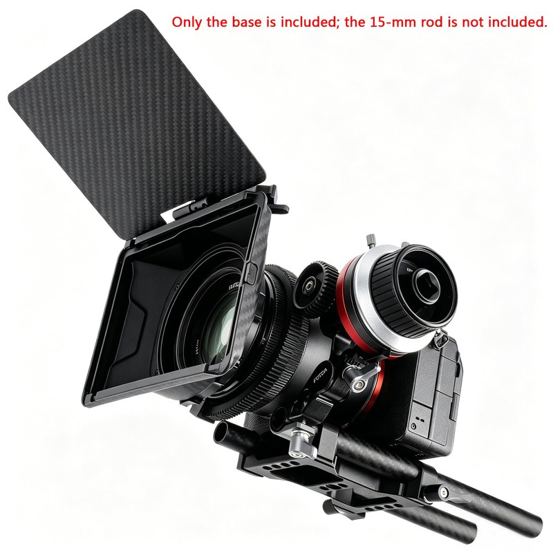 JLWIN Camera Base Plate with 15mm Rod Rail Clamp,Camera Rig