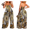 Glozeplus Women's Sexy Floral Print Summer Jumpsuits Casual Wide Leg