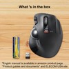 ELECOM EX-G Trackball Mouse, 2.4GHz USB Wireless, Ergonomic Design, Thumb