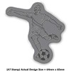 'Football Player' Rubber Stamp - Unmounted Design for Crafting &