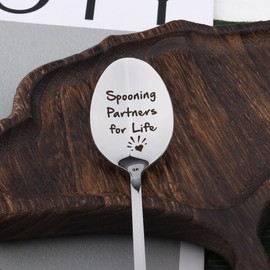 Boyfriend Girlfriend Birthday Valentines Gifts for Her Him Anniversary Wedding Gifts for Husband Wife Couple Spoons Gifts for Fiance Fiancee I Love You Gifts for Wife Husband Engraved Spoon