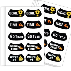 200 Pcs Sport Eye Black Stickers 0.75×1.75 inch Soccer Face Stickers for Kids Football Game Party Decoration Favor Supplies