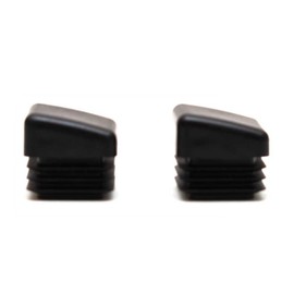 Tracker Boat Angled End Caps 201140 | 1 x 1 Black (Pair)