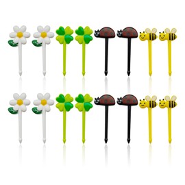 16 Pieces Cartoon Animal Fruit Picks, Lunch Box Accessories, Mini Dessert Forks For Kids, Fruit Pickers, Plastic Bento Fruit Picks, Kids Dessert Picks, Fruit Decoration Cartoon Picks
