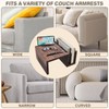 Couch Arm Table Tray with 360° Phone Holder Side Storage