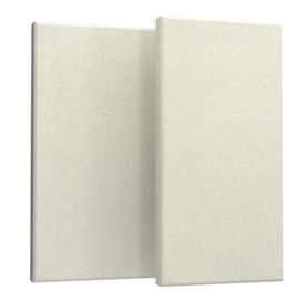 UMIACOUSTICS 2 PCS Acoustic Panel, 47.2" x 23.6" x 2" Fiberglass Sound Proof Wall Panels, Sound Absorbing Panels for Studios, Office, Home Theater. Off White
