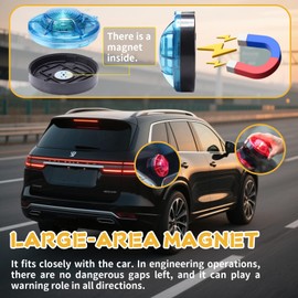 Tumecos Emergency Flare Alert Warning Signal Caution Light LED Beacon Pro with Magnetic Base for Vehicle (Yellow 1)