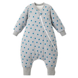 Duomiaomiao Baby Sleeping Bag 2.5 TOG, 100% Cotton Sleeping Bag with Legs Warm Baby Sleeping Bag with Feet 12-24 Months, Star