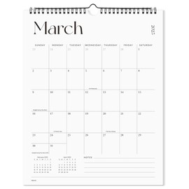 Cabbrix Wall Calendar 2025-2026 Until to June 2026, Vertical 11-1/4” x 14-1/4” Simplified Monthly Hanging Calendar for Wall