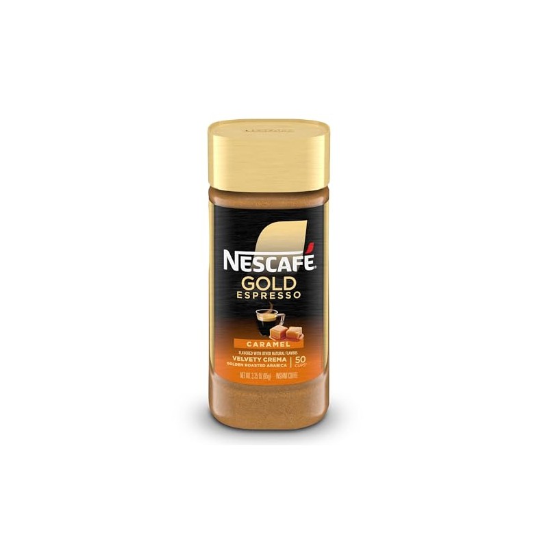 Nescafe Gold Espresso Caramel Flavored Instant Coffee, 3.5 Oz 3.35