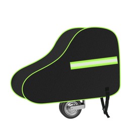 URAQT Drawbar Cover, Universal Drawbar Cover with Green Reflective Strips and Click Closure, Weather Protection, Tarpaulin 420D Drawbar Protective Cover for Caravans, Motorhomes and Trailer Types