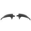 Pair Horned Rearview Side Door Mirror Covers Glossy Black Replacement