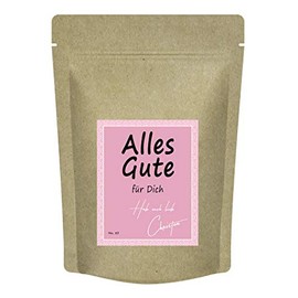 "Alles Gute für Dich" - Ich wünsche Dir alles Gute und viel Erfolg - by Christea - 70 g Fruit Tea Practically Packed in Zip Bag