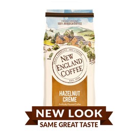 New England Coffee Hazelnut Creme, Medium Roast Ground Coffee, 11 Ounce (1 Count) Bag