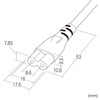 Sanwa Supply KB-DM2S-2 Power Cord (2P Straight Connector) 6.6 ft