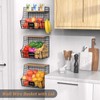 3 Pack Fruit Basket for Kitchen with Wood Lid -