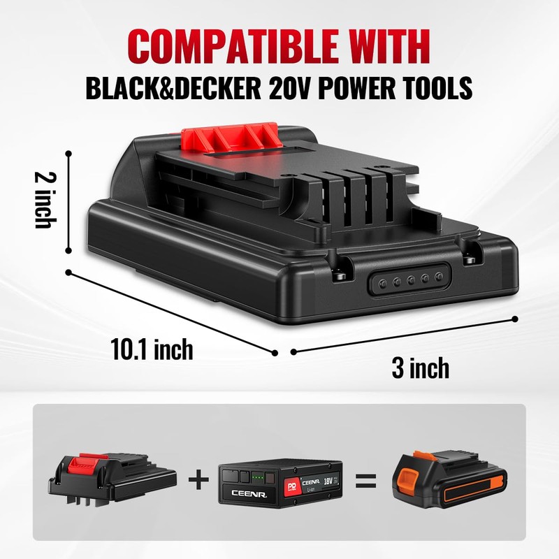 CEENR LB2X4020 Battery Adapter Compatible with Black and Decker 20V