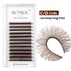 ACTROL W 4D Eyelashes Extension Lashes Brown C Curl 0.07mm