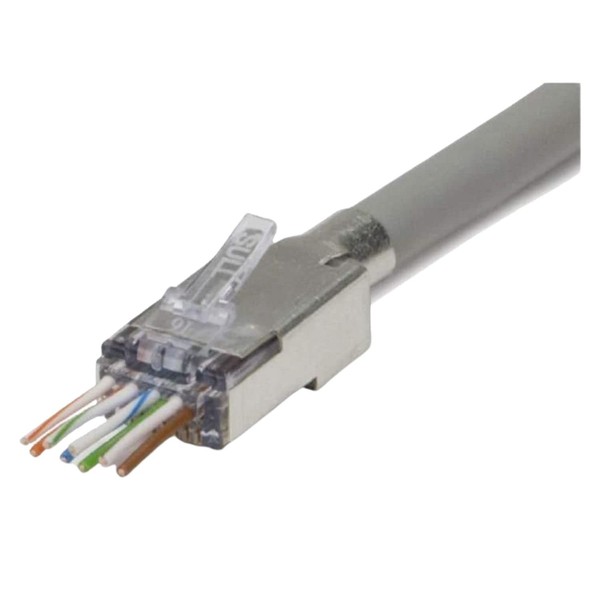 Platinum Tools Ezex48 Shielded RJ45 External Ground Connector 50/Jar Accessory