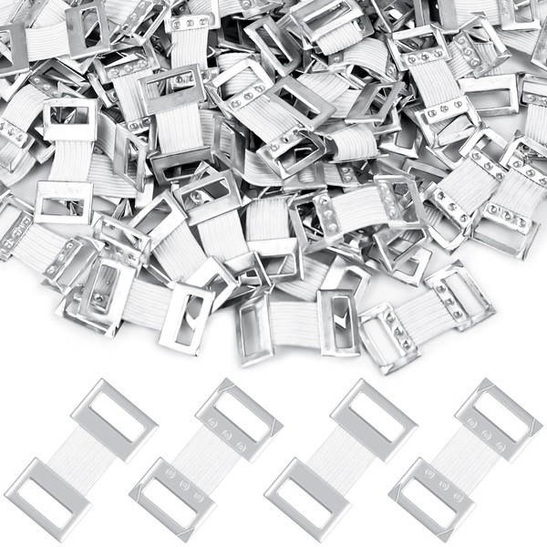 FLEXNOVA Pack of 100 Bandage Clips, Metal Elastic Bandage Clips,