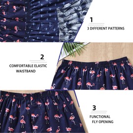 Cinvik Mens Boxers Briefs Organic Pajama Boxer Loose Fit Premium Sleep Short Designer Fun Boxers for Men Medium