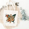 Christian Canvas Tote Bags for Women Flower Butterfly Faith Cross