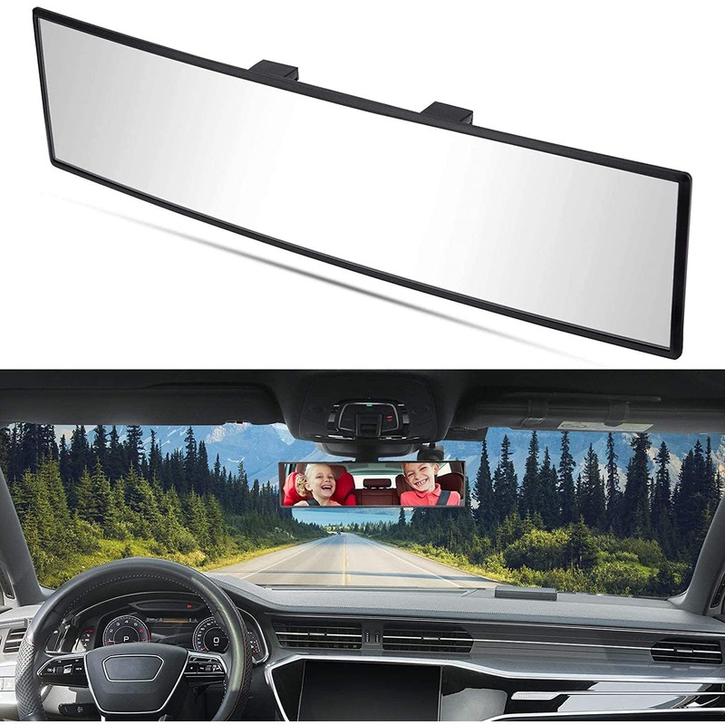 JOYTUTUS Rear View Mirror, Universal 11.81 Inch 2 Pack Panoramic